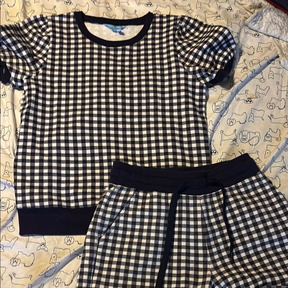 Draper James Gingham Set - Navy and White